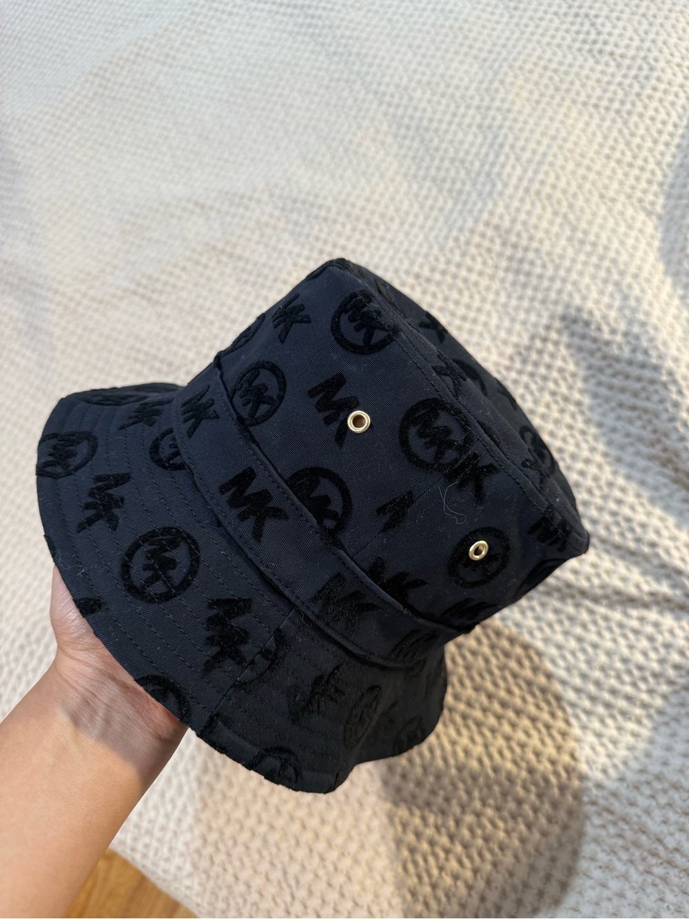 MICHAEL Michael Kors Black MK Logo Bucket Hat BRAND NEW